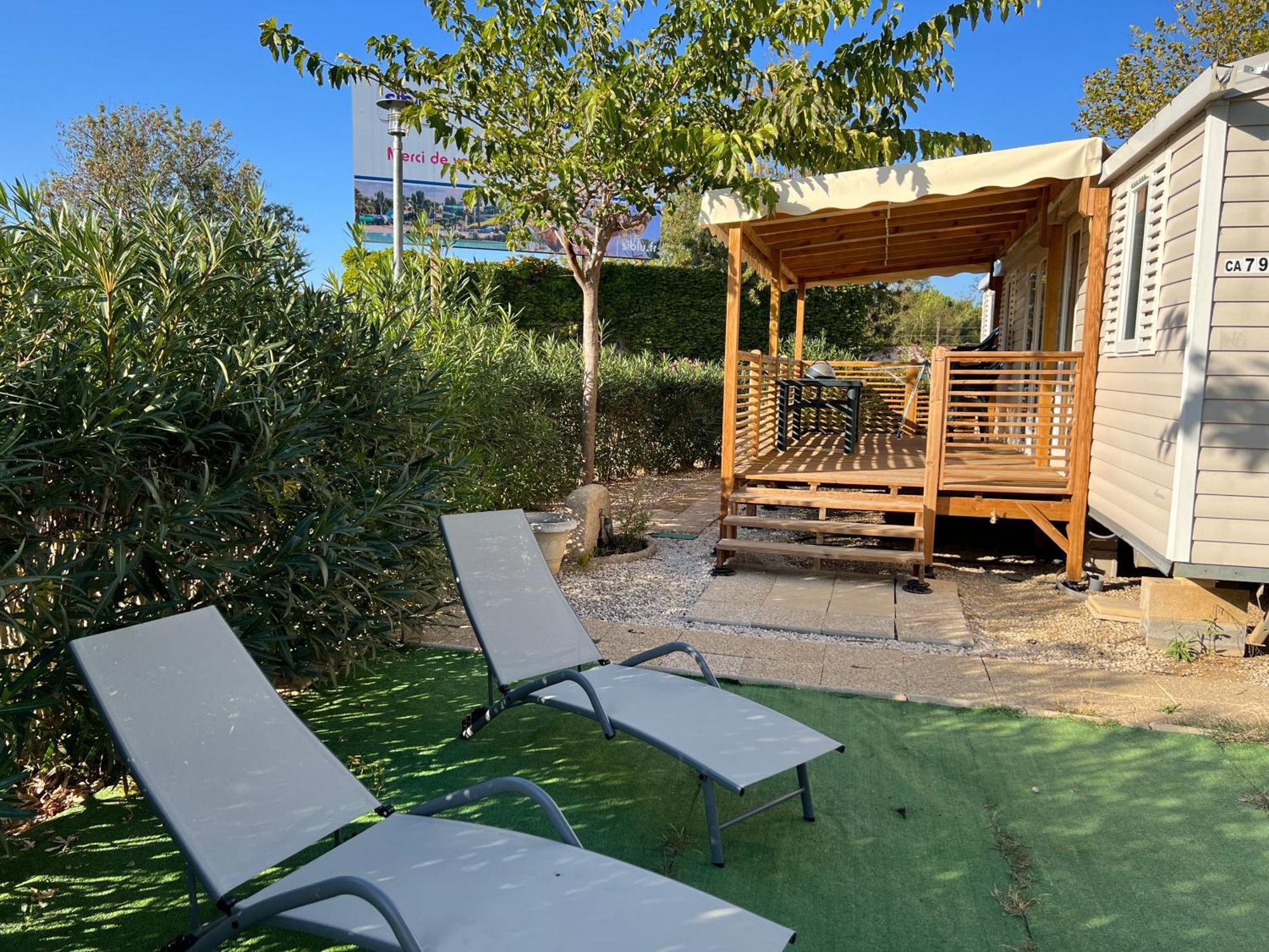 Mobilhome La Carabasse Vias Plage Kültér fotó